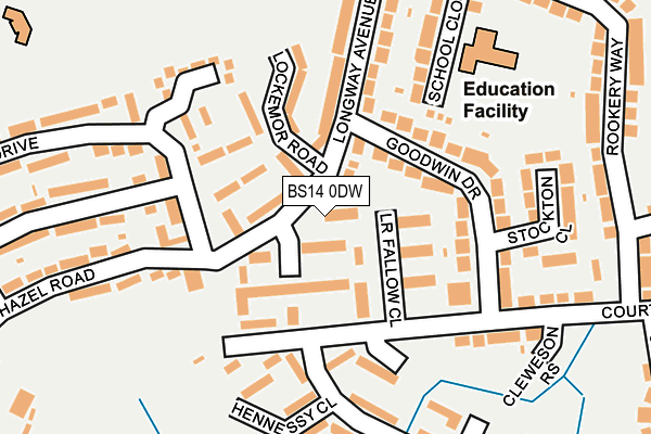 BS14 0DW map - OS OpenMap – Local (Ordnance Survey)