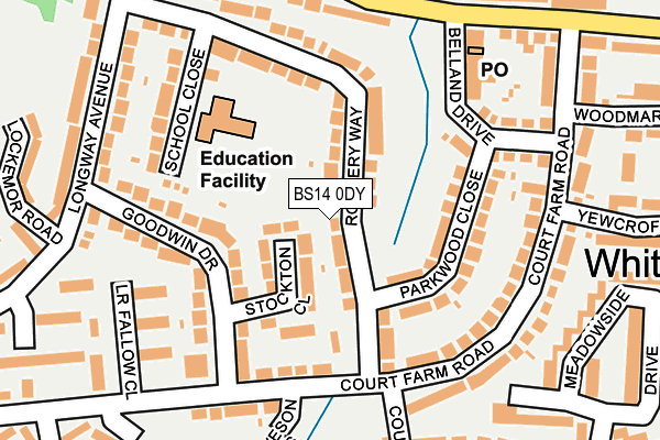 BS14 0DY map - OS OpenMap – Local (Ordnance Survey)