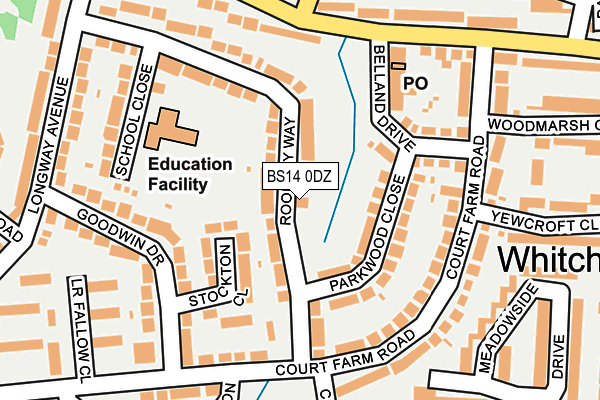 BS14 0DZ map - OS OpenMap – Local (Ordnance Survey)