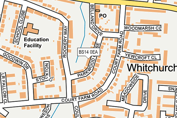 BS14 0EA map - OS OpenMap – Local (Ordnance Survey)