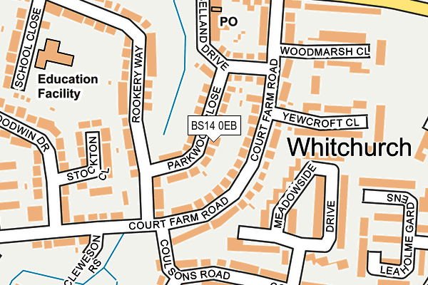 BS14 0EB map - OS OpenMap – Local (Ordnance Survey)