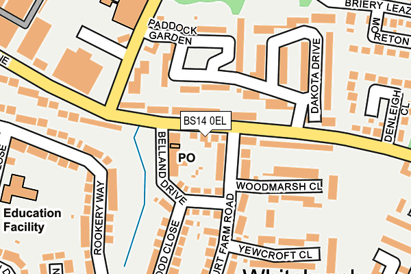 BS14 0EL map - OS OpenMap – Local (Ordnance Survey)