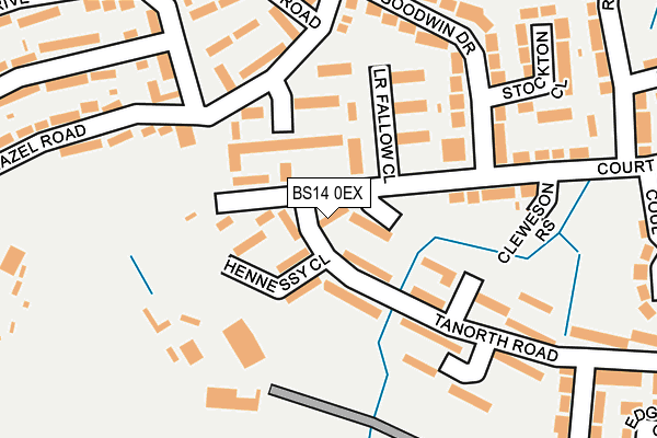 BS14 0EX map - OS OpenMap – Local (Ordnance Survey)