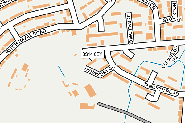 BS14 0EY map - OS OpenMap – Local (Ordnance Survey)