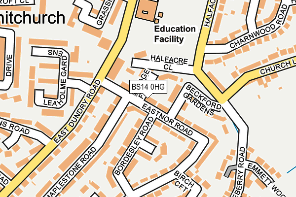 BS14 0HG map - OS OpenMap – Local (Ordnance Survey)