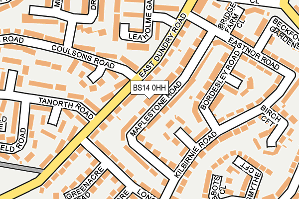 BS14 0HH map - OS OpenMap – Local (Ordnance Survey)