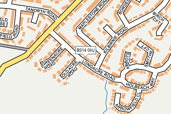 BS14 0HJ map - OS OpenMap – Local (Ordnance Survey)