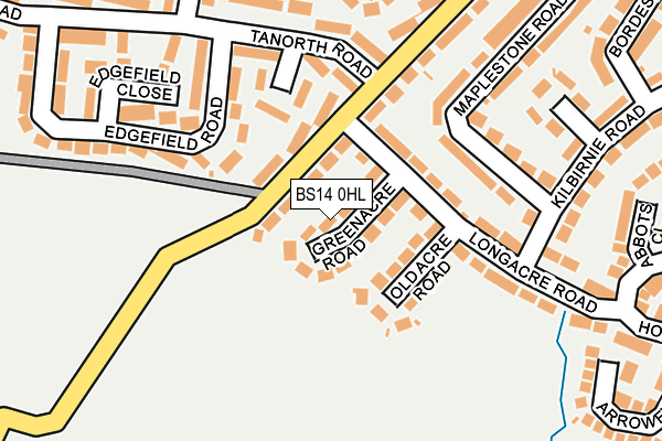 BS14 0HL map - OS OpenMap – Local (Ordnance Survey)