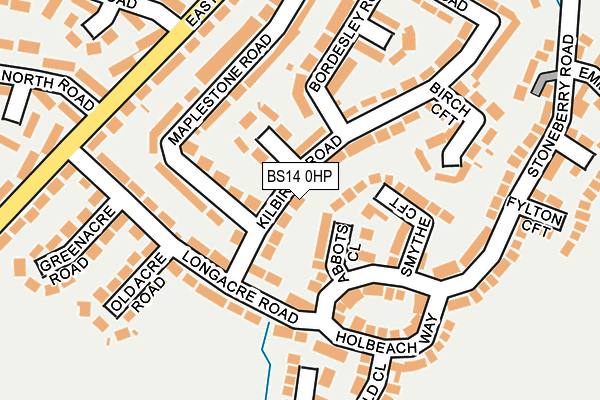 BS14 0HP map - OS OpenMap – Local (Ordnance Survey)