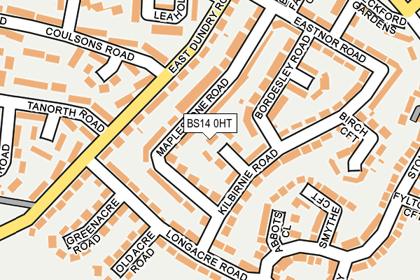 BS14 0HT map - OS OpenMap – Local (Ordnance Survey)