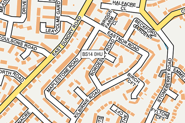 BS14 0HU map - OS OpenMap – Local (Ordnance Survey)
