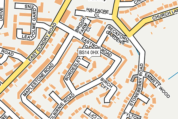 BS14 0HX map - OS OpenMap – Local (Ordnance Survey)