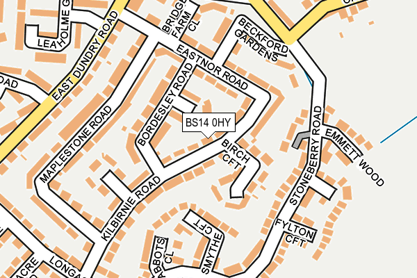 BS14 0HY map - OS OpenMap – Local (Ordnance Survey)
