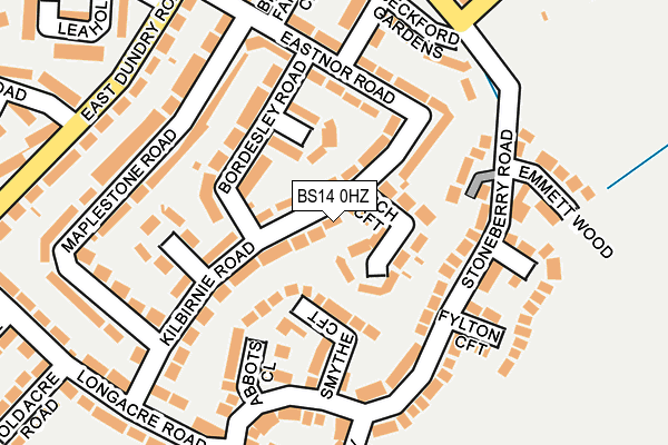 BS14 0HZ map - OS OpenMap – Local (Ordnance Survey)