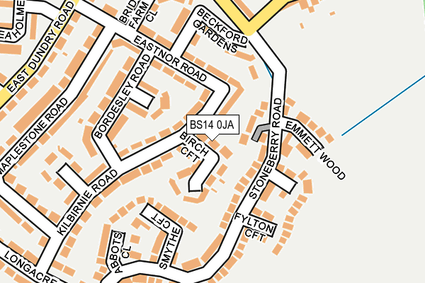 BS14 0JA map - OS OpenMap – Local (Ordnance Survey)