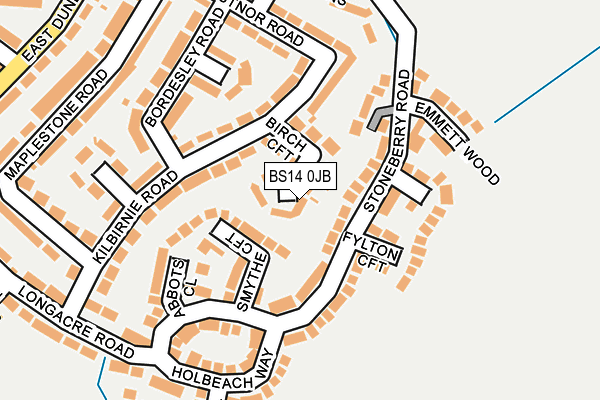 BS14 0JB map - OS OpenMap – Local (Ordnance Survey)