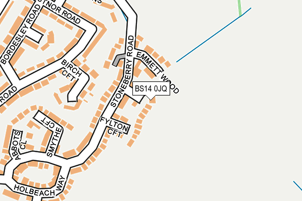BS14 0JQ map - OS OpenMap – Local (Ordnance Survey)