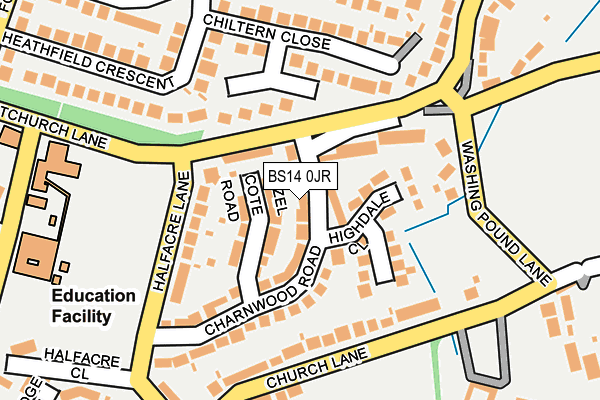 BS14 0JR map - OS OpenMap – Local (Ordnance Survey)