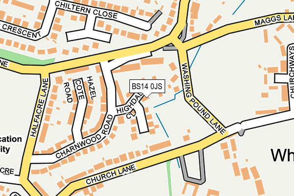 BS14 0JS map - OS OpenMap – Local (Ordnance Survey)