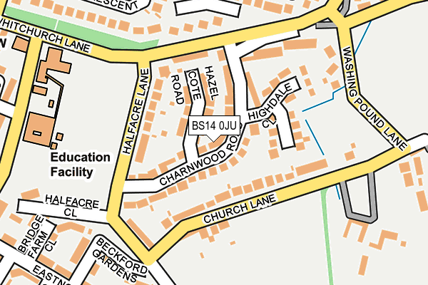 BS14 0JU map - OS OpenMap – Local (Ordnance Survey)