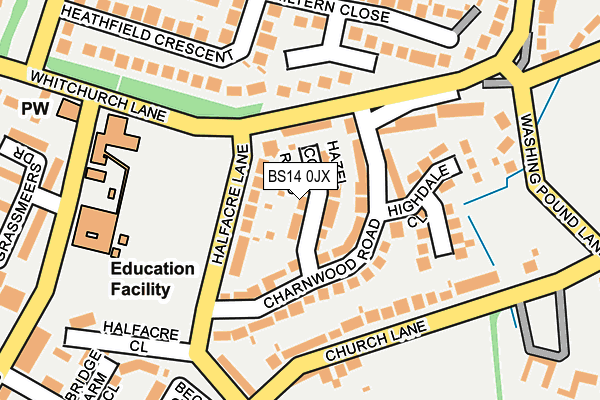 BS14 0JX map - OS OpenMap – Local (Ordnance Survey)