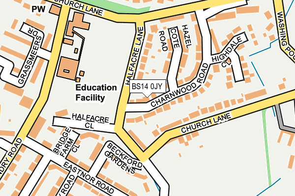 BS14 0JY map - OS OpenMap – Local (Ordnance Survey)