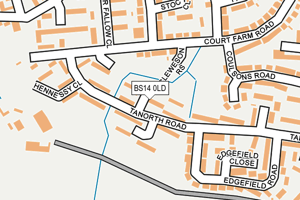 BS14 0LD map - OS OpenMap – Local (Ordnance Survey)