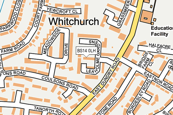 BS14 0LH map - OS OpenMap – Local (Ordnance Survey)