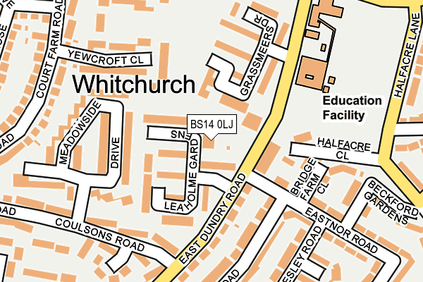 BS14 0LJ map - OS OpenMap – Local (Ordnance Survey)