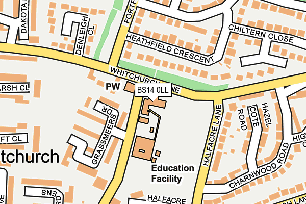 BS14 0LL map - OS OpenMap – Local (Ordnance Survey)