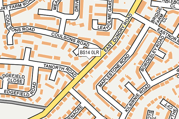 BS14 0LR map - OS OpenMap – Local (Ordnance Survey)