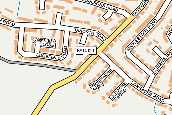 BS14 0LT map - OS OpenMap – Local (Ordnance Survey)