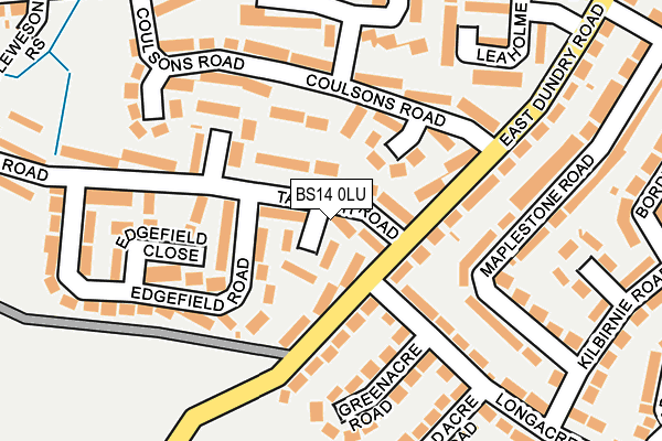 BS14 0LU map - OS OpenMap – Local (Ordnance Survey)