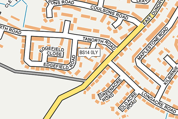 BS14 0LY map - OS OpenMap – Local (Ordnance Survey)