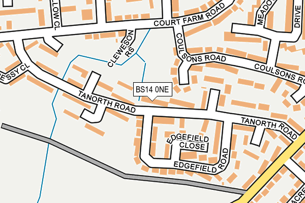 BS14 0NE map - OS OpenMap – Local (Ordnance Survey)