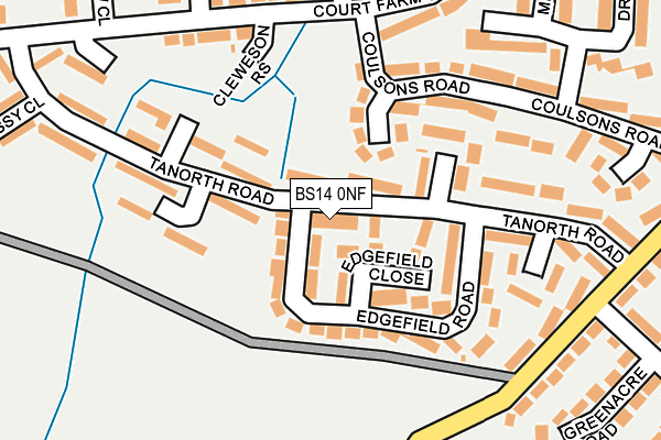 BS14 0NF map - OS OpenMap – Local (Ordnance Survey)