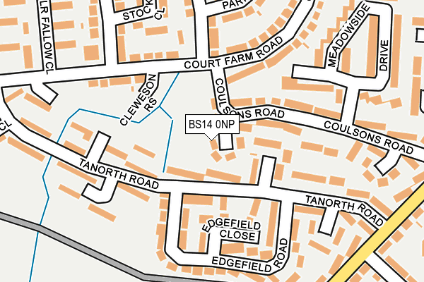 BS14 0NP map - OS OpenMap – Local (Ordnance Survey)
