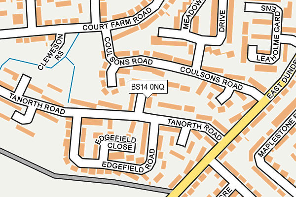 BS14 0NQ map - OS OpenMap – Local (Ordnance Survey)