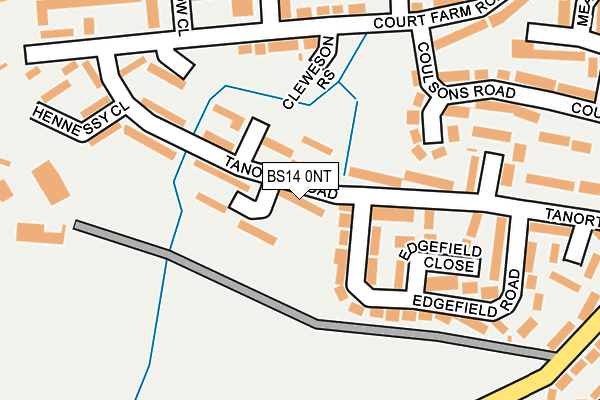 BS14 0NT map - OS OpenMap – Local (Ordnance Survey)