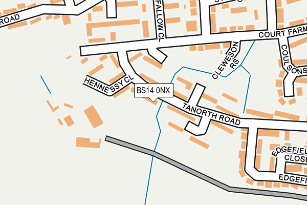 BS14 0NX map - OS OpenMap – Local (Ordnance Survey)