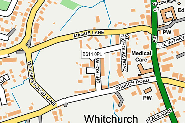 BS14 0PL map - OS OpenMap – Local (Ordnance Survey)