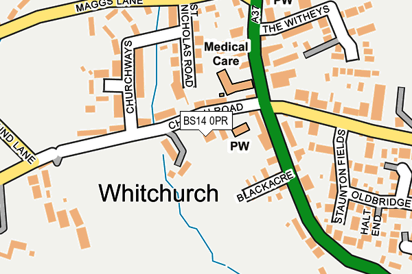 BS14 0PR map - OS OpenMap – Local (Ordnance Survey)