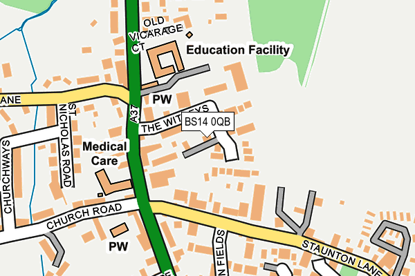 BS14 0QB map - OS OpenMap – Local (Ordnance Survey)