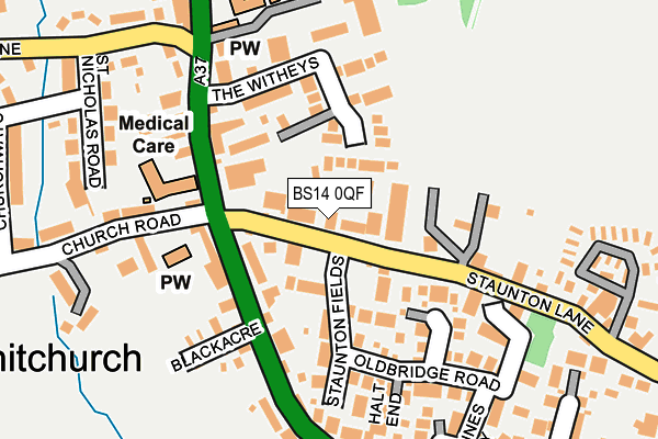 BS14 0QF map - OS OpenMap – Local (Ordnance Survey)