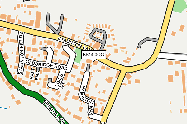 BS14 0QG map - OS OpenMap – Local (Ordnance Survey)