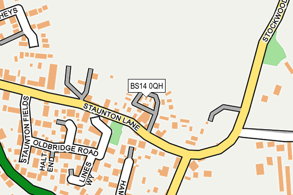 BS14 0QH map - OS OpenMap – Local (Ordnance Survey)