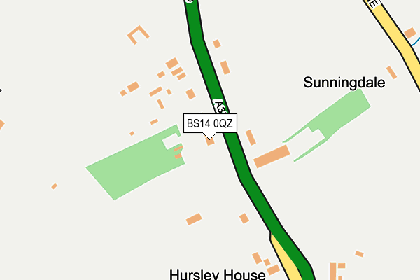 BS14 0QZ map - OS OpenMap – Local (Ordnance Survey)