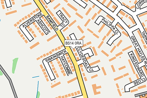 BS14 0RA map - OS OpenMap – Local (Ordnance Survey)