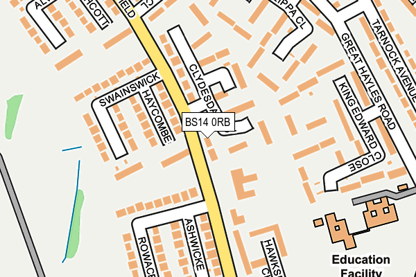 BS14 0RB map - OS OpenMap – Local (Ordnance Survey)