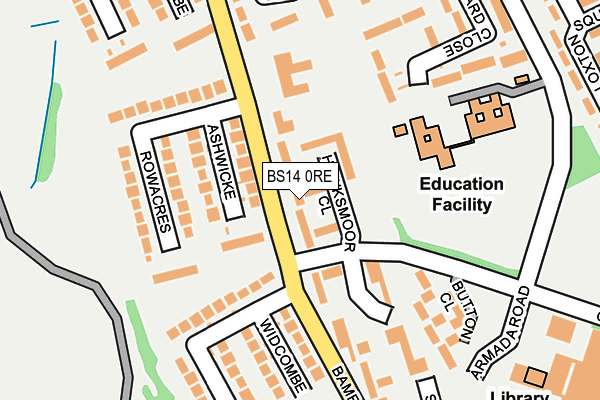 BS14 0RE map - OS OpenMap – Local (Ordnance Survey)